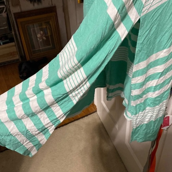 Mint green stripe maxi skirt - Picture 2 of 3